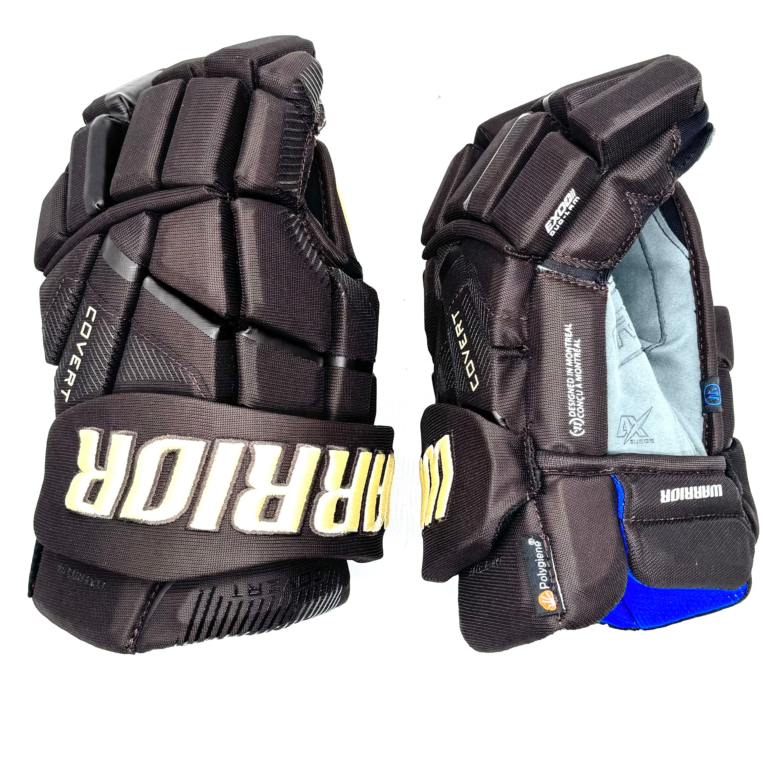 Warrior Covert QR6 - Gants d'équipe - Bruins de Boston (marron/or)